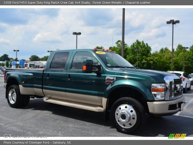 Forest Green Metallic / Chaparral Leather 2008 Ford F450 Super Duty King Ranch Crew Cab 4x4 Dually
