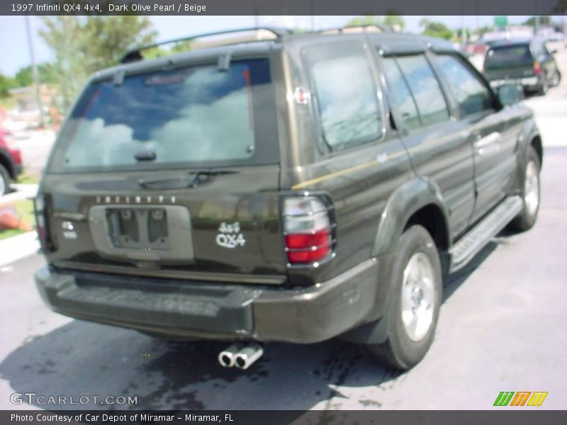 Dark Olive Pearl / Beige 1997 Infiniti QX4 4x4