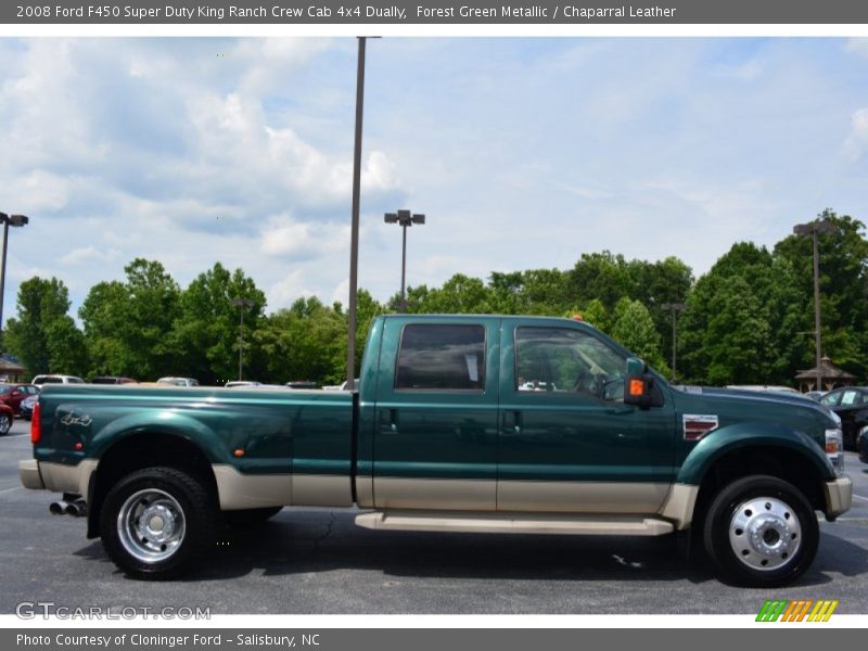 Forest Green Metallic / Chaparral Leather 2008 Ford F450 Super Duty King Ranch Crew Cab 4x4 Dually