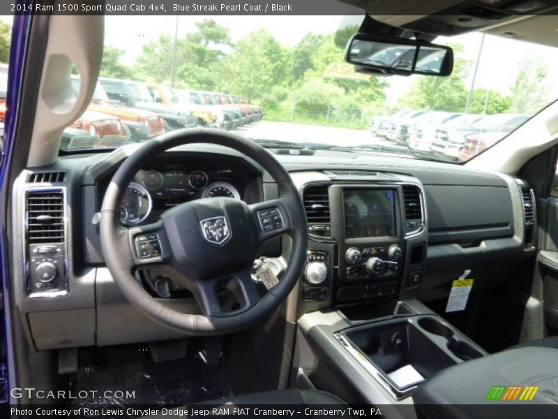 Blue Streak Pearl Coat / Black 2014 Ram 1500 Sport Quad Cab 4x4
