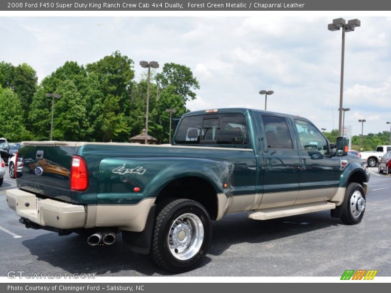 Forest Green Metallic / Chaparral Leather 2008 Ford F450 Super Duty King Ranch Crew Cab 4x4 Dually