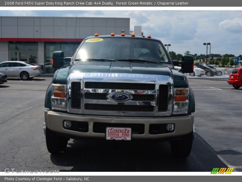 Forest Green Metallic / Chaparral Leather 2008 Ford F450 Super Duty King Ranch Crew Cab 4x4 Dually