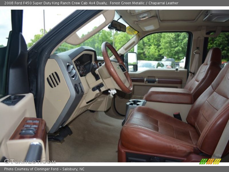 Forest Green Metallic / Chaparral Leather 2008 Ford F450 Super Duty King Ranch Crew Cab 4x4 Dually