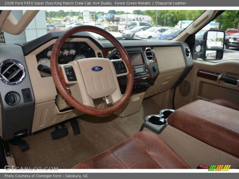 Forest Green Metallic / Chaparral Leather 2008 Ford F450 Super Duty King Ranch Crew Cab 4x4 Dually