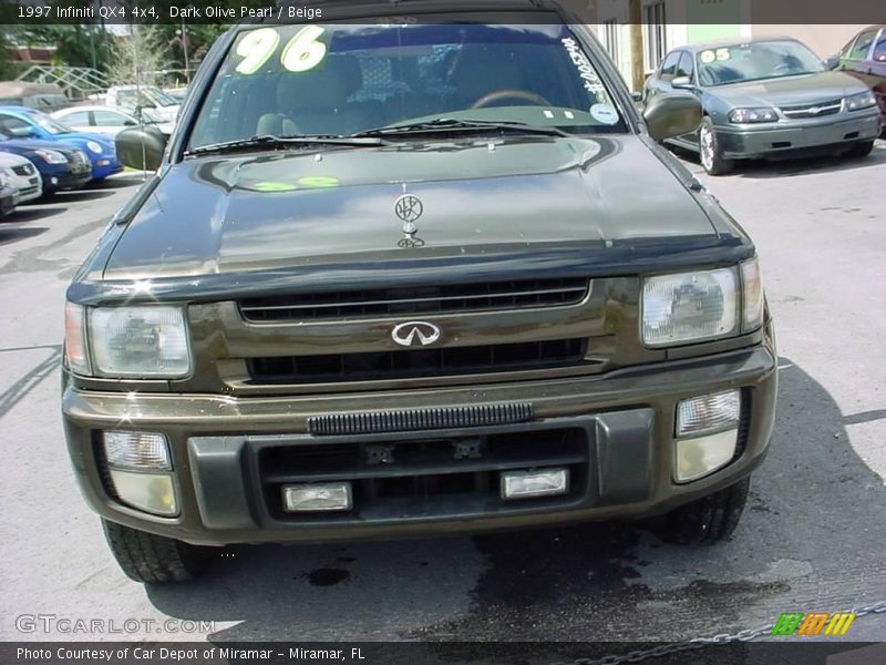 Dark Olive Pearl / Beige 1997 Infiniti QX4 4x4