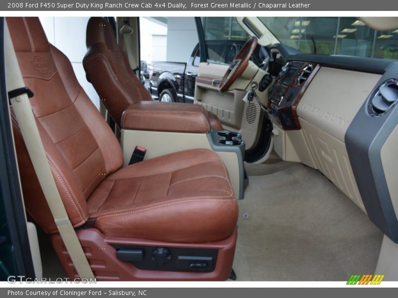 Forest Green Metallic / Chaparral Leather 2008 Ford F450 Super Duty King Ranch Crew Cab 4x4 Dually
