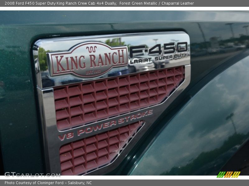 Forest Green Metallic / Chaparral Leather 2008 Ford F450 Super Duty King Ranch Crew Cab 4x4 Dually