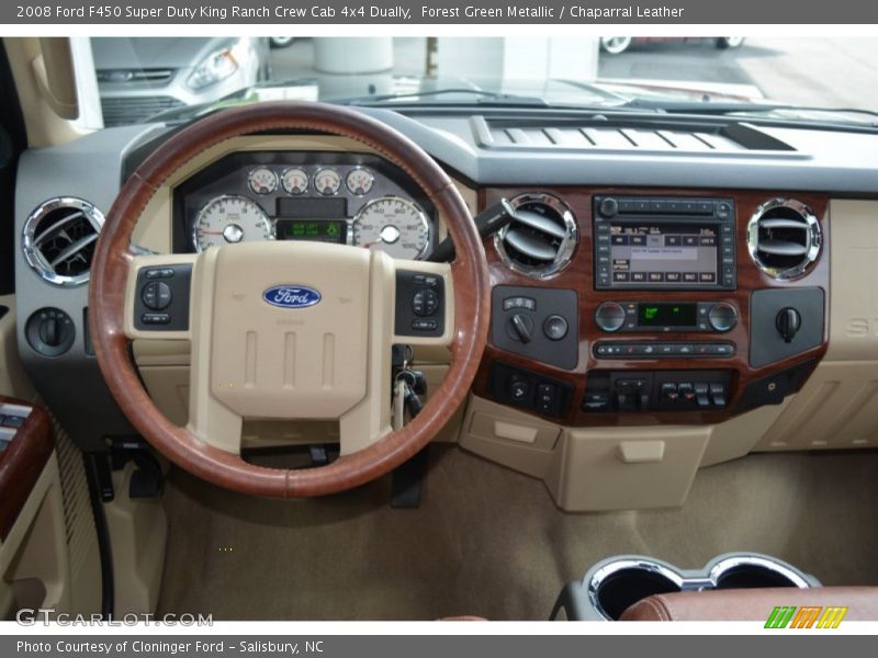 Forest Green Metallic / Chaparral Leather 2008 Ford F450 Super Duty King Ranch Crew Cab 4x4 Dually