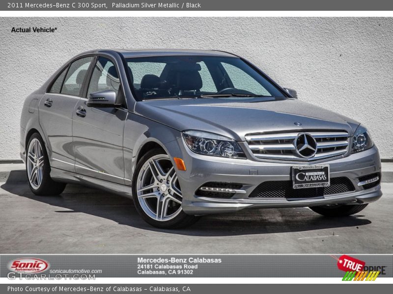 Palladium Silver Metallic / Black 2011 Mercedes-Benz C 300 Sport