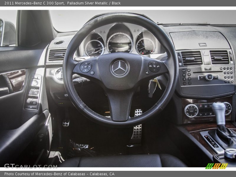 Palladium Silver Metallic / Black 2011 Mercedes-Benz C 300 Sport