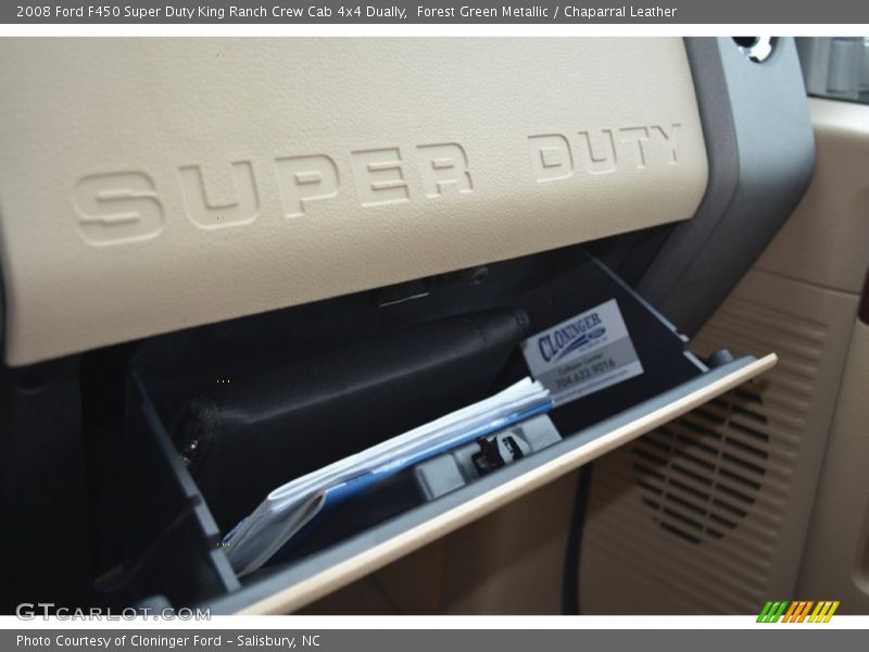 Forest Green Metallic / Chaparral Leather 2008 Ford F450 Super Duty King Ranch Crew Cab 4x4 Dually