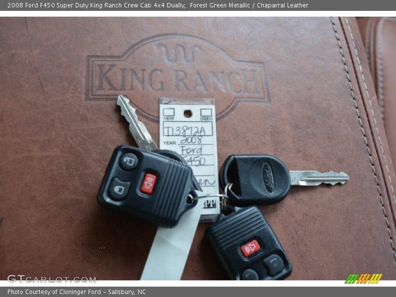 Forest Green Metallic / Chaparral Leather 2008 Ford F450 Super Duty King Ranch Crew Cab 4x4 Dually