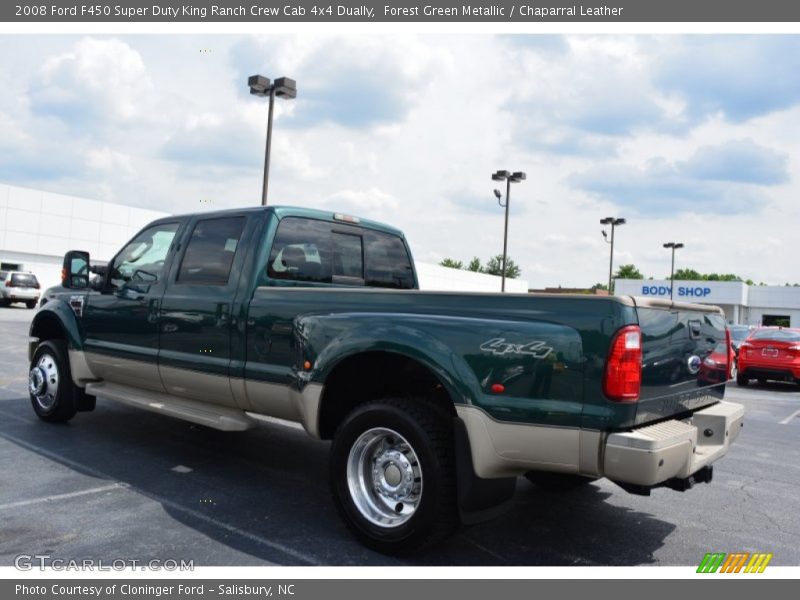 Forest Green Metallic / Chaparral Leather 2008 Ford F450 Super Duty King Ranch Crew Cab 4x4 Dually