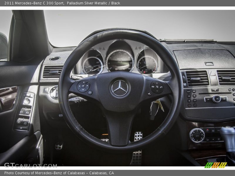 Palladium Silver Metallic / Black 2011 Mercedes-Benz C 300 Sport
