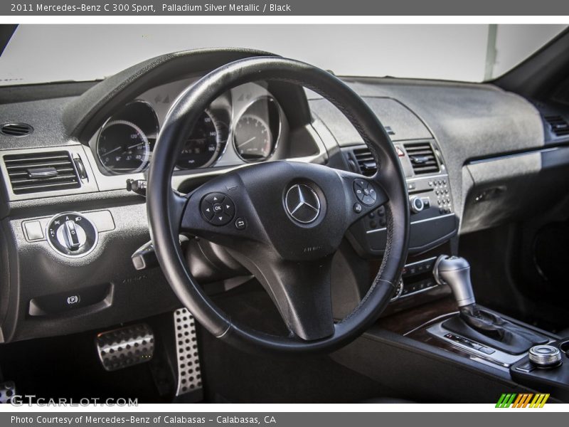 Palladium Silver Metallic / Black 2011 Mercedes-Benz C 300 Sport