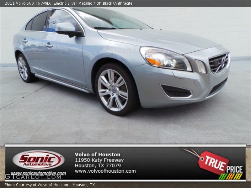 Electric Silver Metallic / Off Black/Anthracite 2011 Volvo S60 T6 AWD