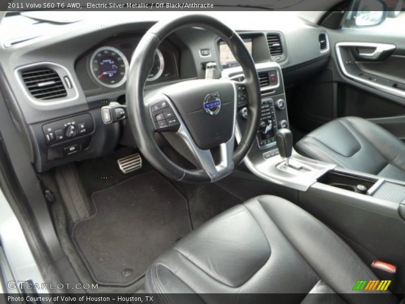 Electric Silver Metallic / Off Black/Anthracite 2011 Volvo S60 T6 AWD