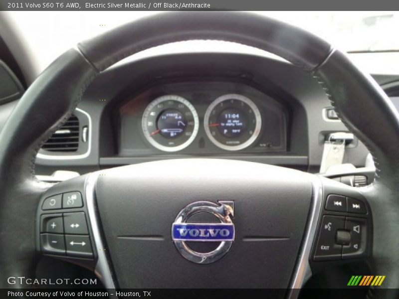 Electric Silver Metallic / Off Black/Anthracite 2011 Volvo S60 T6 AWD