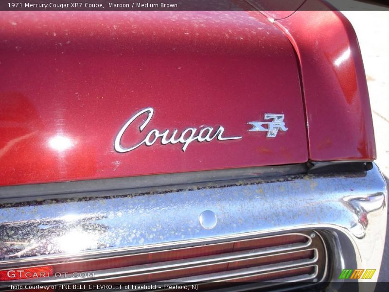 Maroon / Medium Brown 1971 Mercury Cougar XR7 Coupe