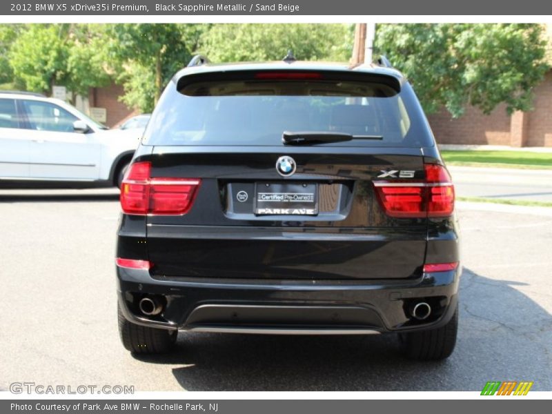 Black Sapphire Metallic / Sand Beige 2012 BMW X5 xDrive35i Premium