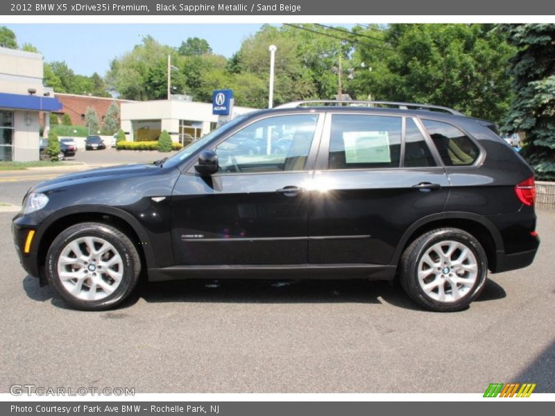 Black Sapphire Metallic / Sand Beige 2012 BMW X5 xDrive35i Premium