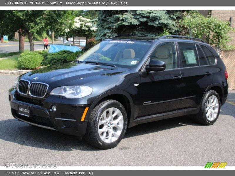 Black Sapphire Metallic / Sand Beige 2012 BMW X5 xDrive35i Premium