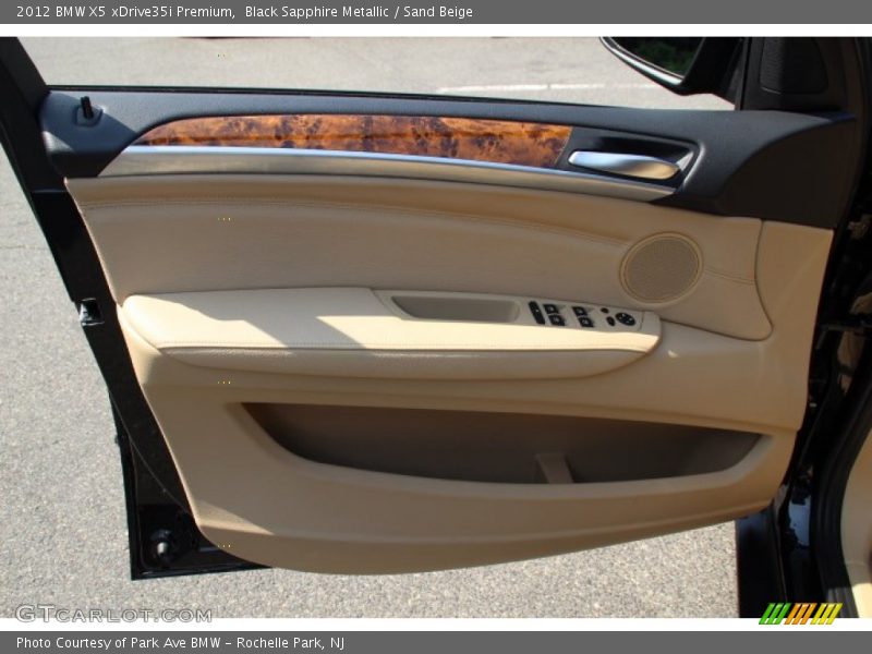 Black Sapphire Metallic / Sand Beige 2012 BMW X5 xDrive35i Premium