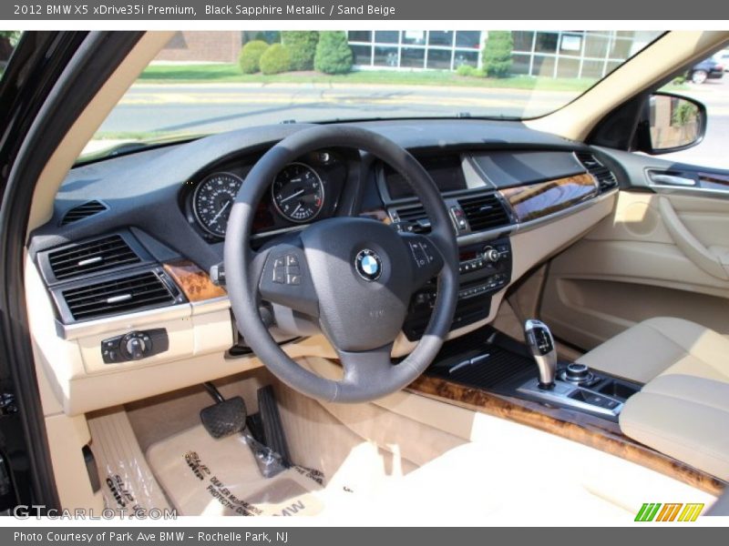 Black Sapphire Metallic / Sand Beige 2012 BMW X5 xDrive35i Premium