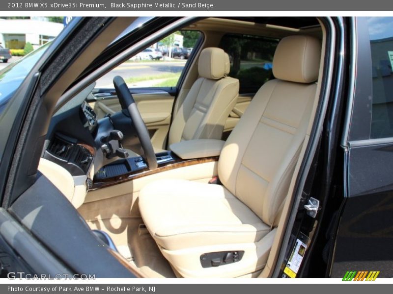 Black Sapphire Metallic / Sand Beige 2012 BMW X5 xDrive35i Premium