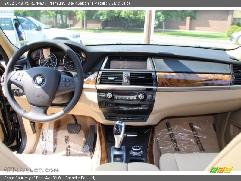 Black Sapphire Metallic / Sand Beige 2012 BMW X5 xDrive35i Premium