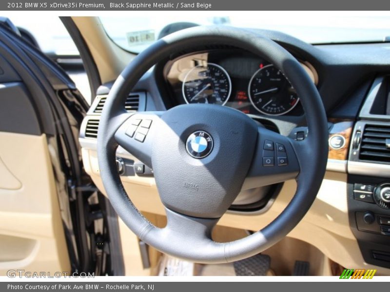 Black Sapphire Metallic / Sand Beige 2012 BMW X5 xDrive35i Premium