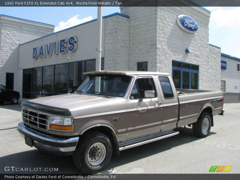 Mocha Frost Metallic / Tan 1992 Ford F150 XL Extended Cab 4x4