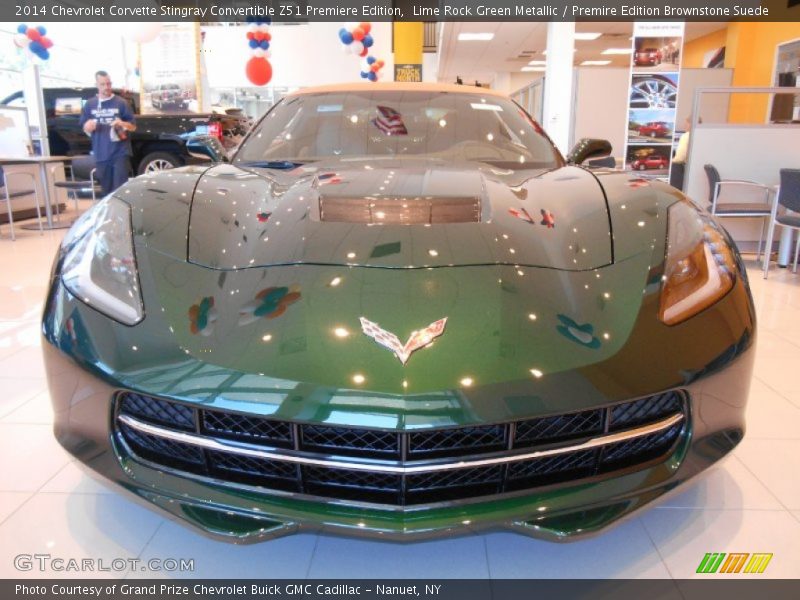 Lime Rock Green Metallic / Premire Edition Brownstone Suede 2014 Chevrolet Corvette Stingray Convertible Z51 Premiere Edition
