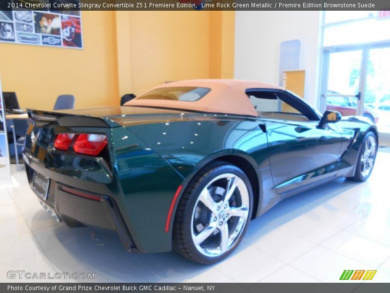 Lime Rock Green Metallic / Premire Edition Brownstone Suede 2014 Chevrolet Corvette Stingray Convertible Z51 Premiere Edition