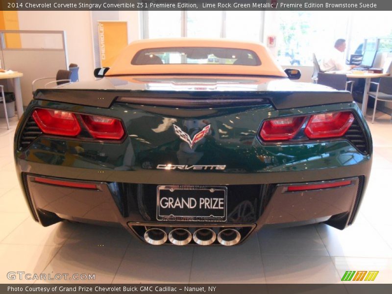 Lime Rock Green Metallic / Premire Edition Brownstone Suede 2014 Chevrolet Corvette Stingray Convertible Z51 Premiere Edition