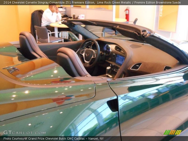 Lime Rock Green Metallic / Premire Edition Brownstone Suede 2014 Chevrolet Corvette Stingray Convertible Z51 Premiere Edition