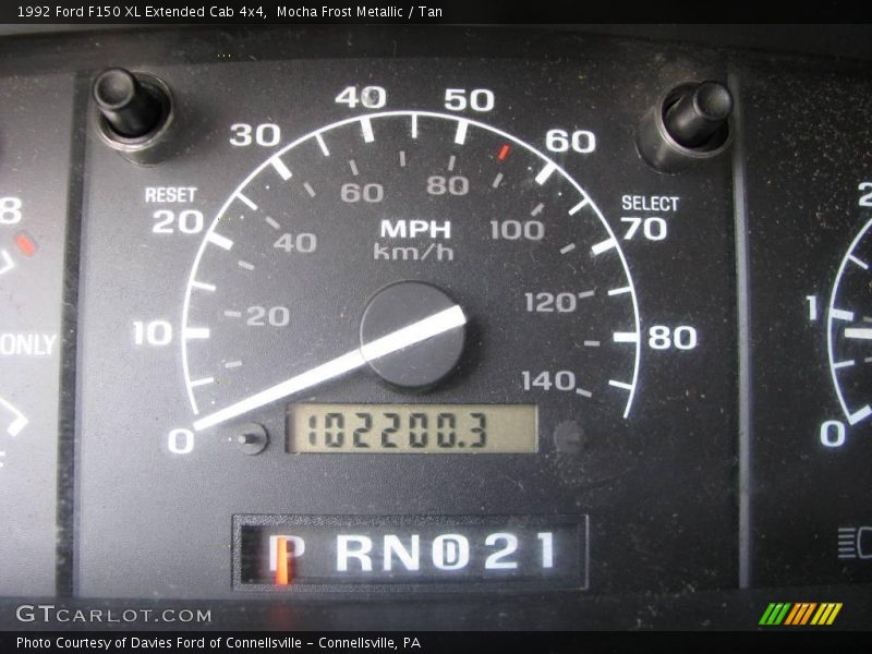 Mocha Frost Metallic / Tan 1992 Ford F150 XL Extended Cab 4x4