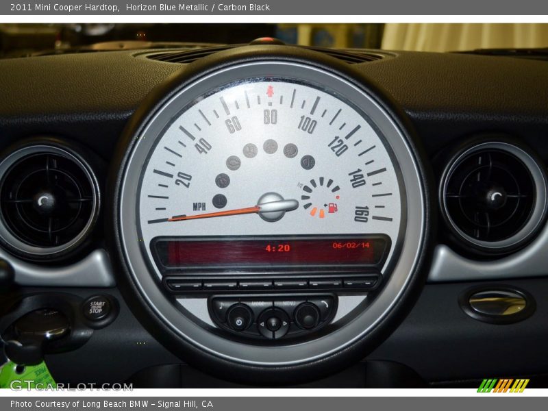 Horizon Blue Metallic / Carbon Black 2011 Mini Cooper Hardtop