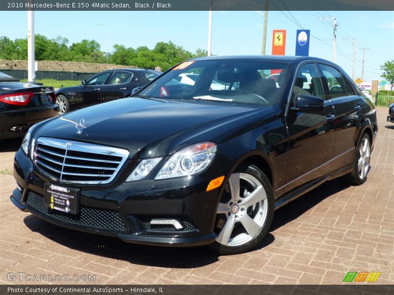 Black / Black 2010 Mercedes-Benz E 350 4Matic Sedan