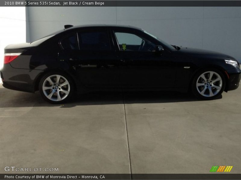 Jet Black / Cream Beige 2010 BMW 5 Series 535i Sedan