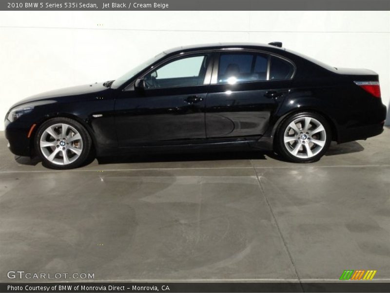 Jet Black / Cream Beige 2010 BMW 5 Series 535i Sedan