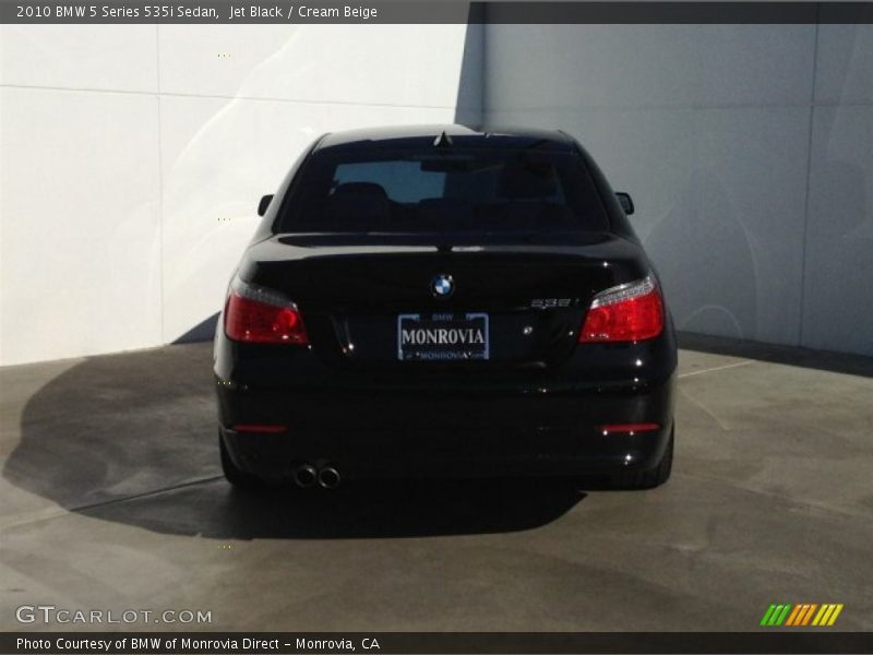 Jet Black / Cream Beige 2010 BMW 5 Series 535i Sedan