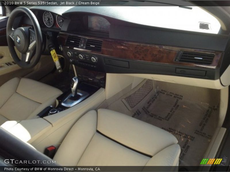 Jet Black / Cream Beige 2010 BMW 5 Series 535i Sedan