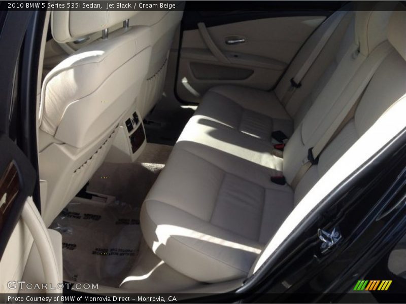 Jet Black / Cream Beige 2010 BMW 5 Series 535i Sedan