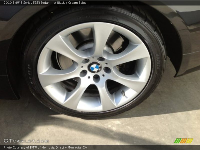 Jet Black / Cream Beige 2010 BMW 5 Series 535i Sedan
