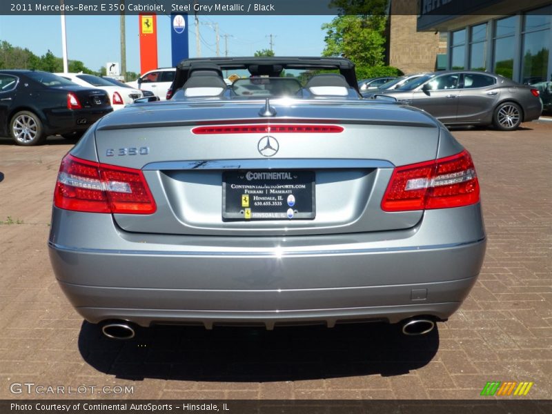 Steel Grey Metallic / Black 2011 Mercedes-Benz E 350 Cabriolet