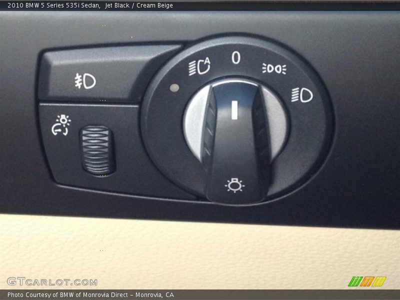 Jet Black / Cream Beige 2010 BMW 5 Series 535i Sedan