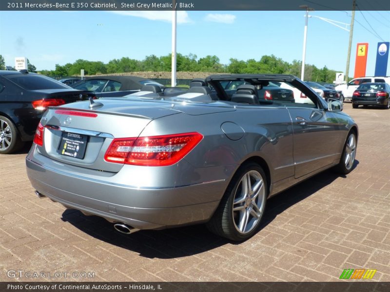 Steel Grey Metallic / Black 2011 Mercedes-Benz E 350 Cabriolet