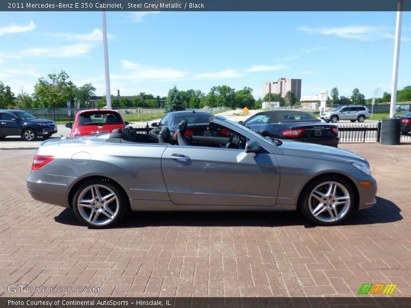 Steel Grey Metallic / Black 2011 Mercedes-Benz E 350 Cabriolet