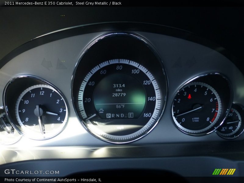 Steel Grey Metallic / Black 2011 Mercedes-Benz E 350 Cabriolet